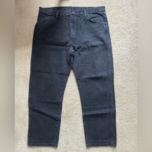 Rustler Black Straight Jeans Smooth Finish